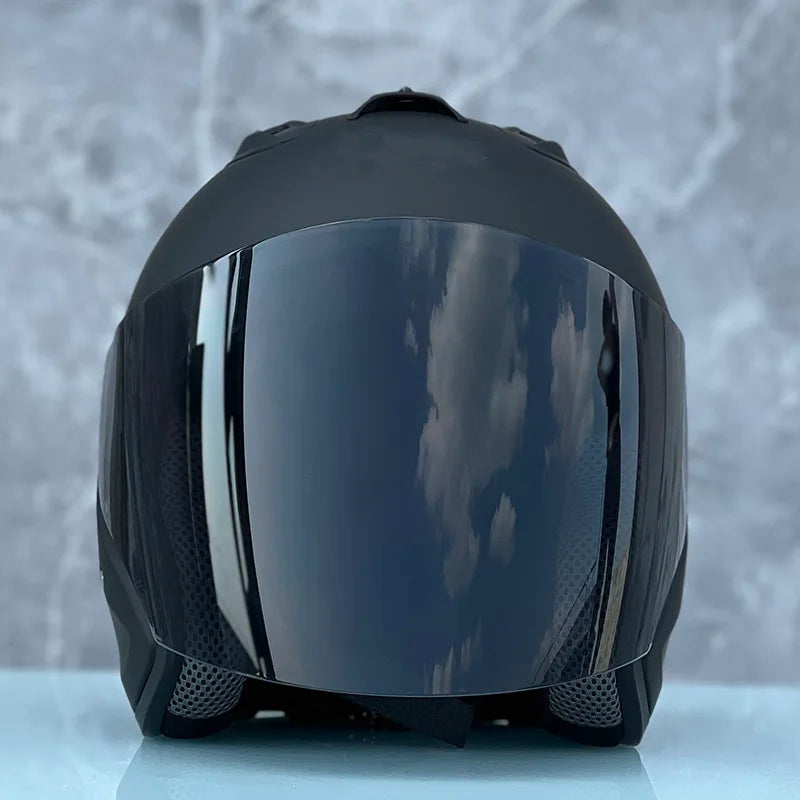 RAM4 Matte Black – Casque Jet Moto