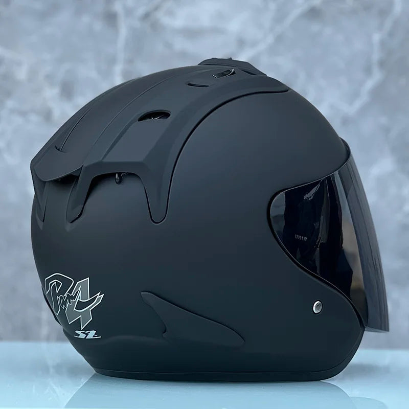 RAM4 Matte Black – Casque Jet Moto