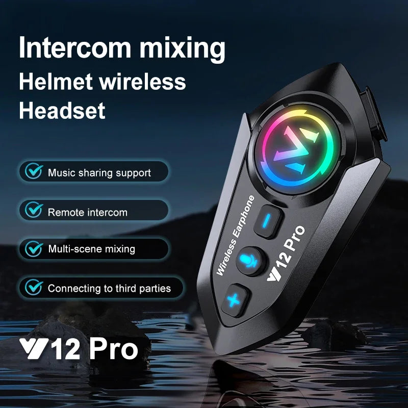 Y12 Pro – Intercom Moto Bluetooth | Appels, Musique & Radio FM
